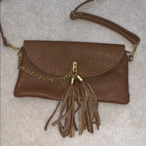 Genuine Italian Leather Crossbody Satchel